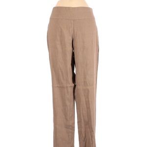 EILEEN FISCHER size S beige tan straight leg linen pants in excellent condition